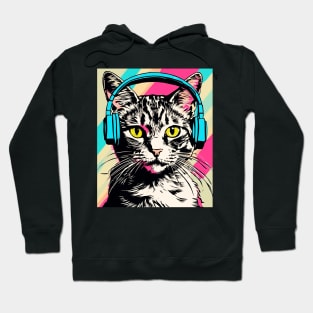 Cat With Headphone Hoodie